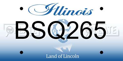 BSQ265 Illinois License Plate