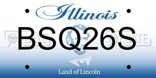 BSQ26S Illinois License Plate