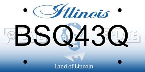 BSQ43Q Illinois License Plate