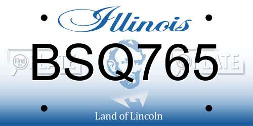 BSQ765 Illinois License Plate