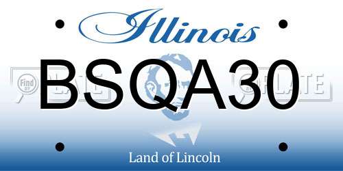 BSQA30 Illinois License Plate