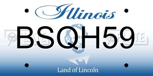 BSQH59 Illinois License Plate