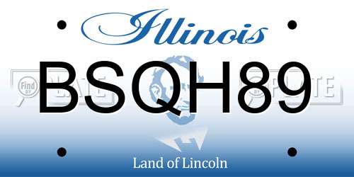 BSQH89 Illinois License Plate