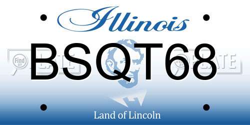 BSQT68 Illinois License Plate