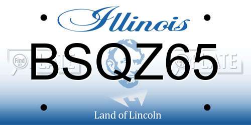 BSQZ65 Illinois License Plate