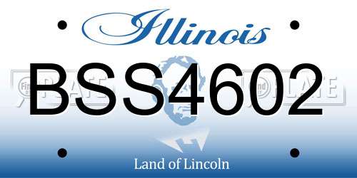 BSS4602 Illinois License Plate