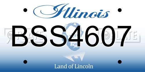 BSS4607 Illinois License Plate