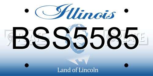 BSS5585 Illinois License Plate