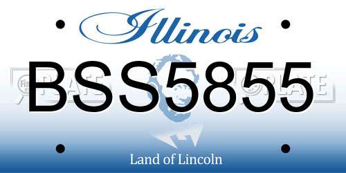 BSS5855 Illinois License Plate