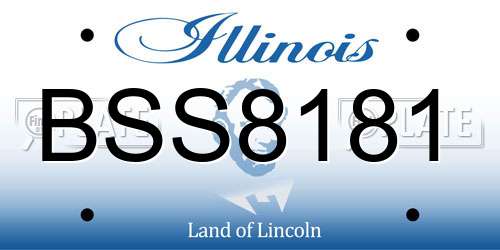 BSS8181 Illinois License Plate