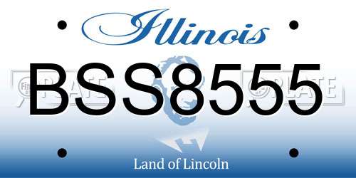 BSS8555 Illinois License Plate
