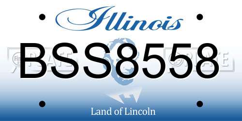 BSS8558 Illinois License Plate
