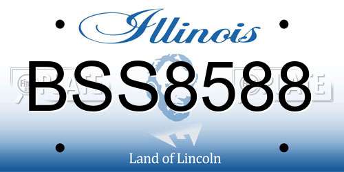 BSS8588 Illinois License Plate