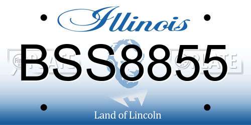 BSS8855 Illinois License Plate