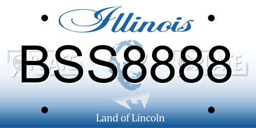 BSS8888 Illinois License Plate
