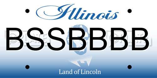 BSSBBBB Illinois License Plate