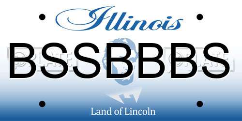 BSSBBBS Illinois License Plate