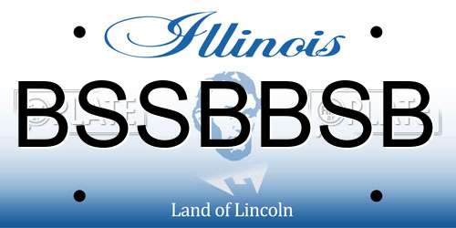 BSSBBSB Illinois License Plate