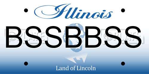 BSSBBSS Illinois License Plate