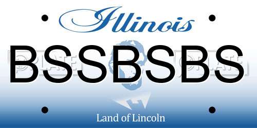 BSSBSBS Illinois License Plate