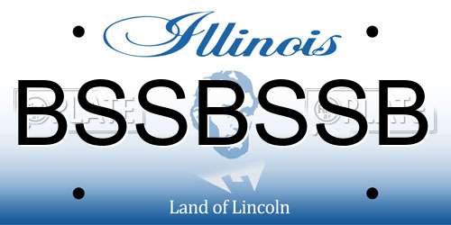 BSSBSSB Illinois License Plate