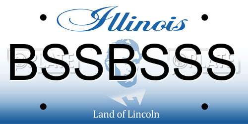 BSSBSSS Illinois License Plate