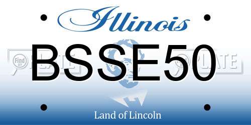 BSSE50 Illinois License Plate