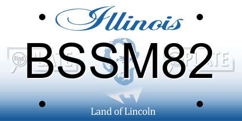 BSSM82 Illinois License Plate