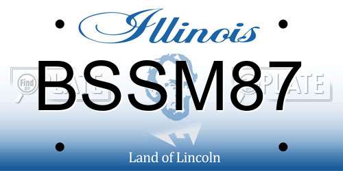 BSSM87 Illinois License Plate