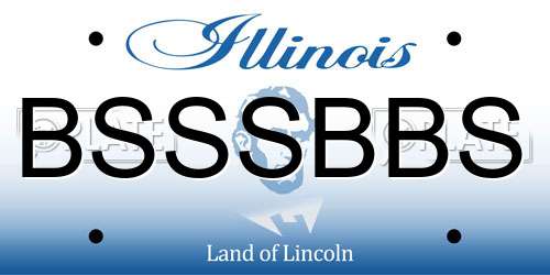 BSSSBBS Illinois License Plate