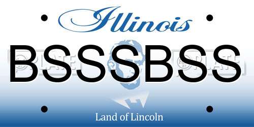 BSSSBSS Illinois License Plate