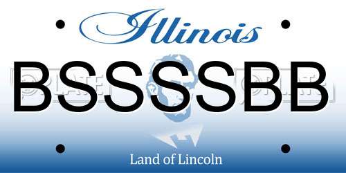 BSSSSBB Illinois License Plate