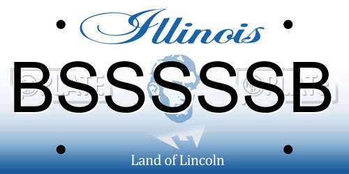 BSSSSSB Illinois License Plate