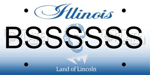BSSSSSS Illinois License Plate