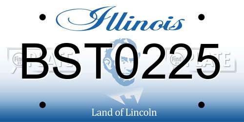 BST0225 Illinois License Plate