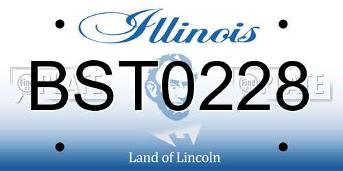 BST0228 Illinois License Plate