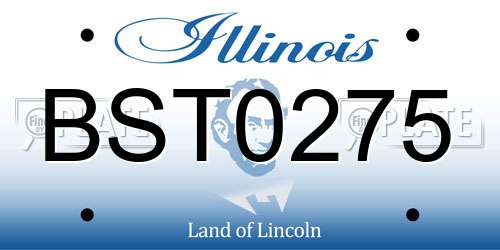BST0275 Illinois License Plate
