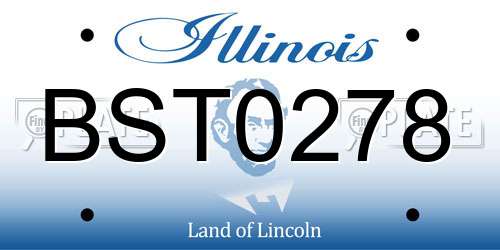 BST0278 Illinois License Plate