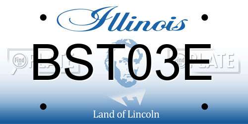 BST03E Illinois License Plate