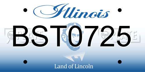 BST0725 Illinois License Plate