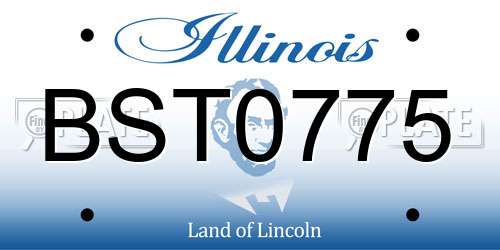 BST0775 Illinois License Plate