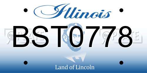 BST0778 Illinois License Plate