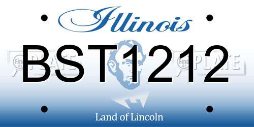 BST1212 Illinois License Plate