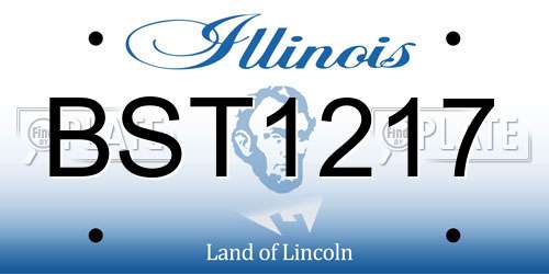 BST1217 Illinois License Plate
