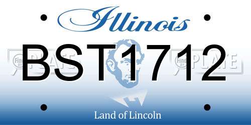 BST1712 Illinois License Plate