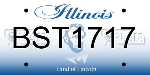 BST1717 Illinois License Plate