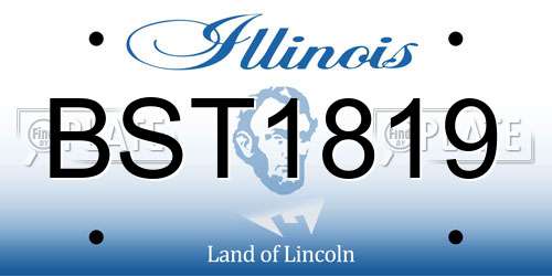 BST1819 Illinois License Plate