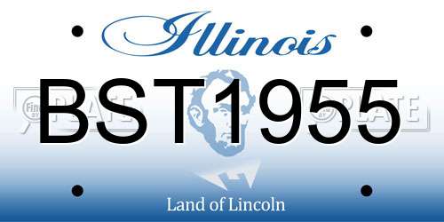 BST1955 Illinois License Plate