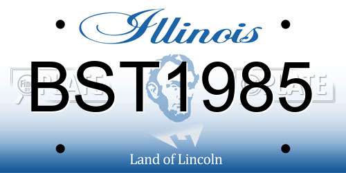 BST1985 Illinois License Plate
