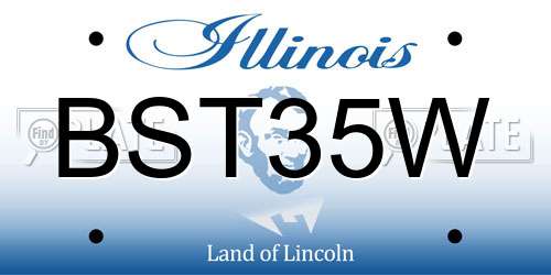 BST35W Illinois License Plate
